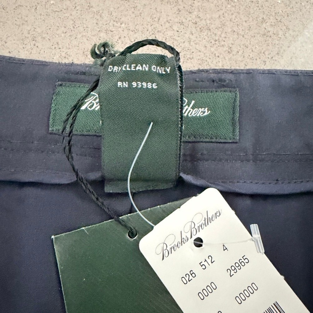 VTG Brooks Brothers Preppy Pleated Skirt Size 8 Navy Office Siren Old Money - Picture 6 of 8